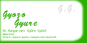 gyozo gyure business card